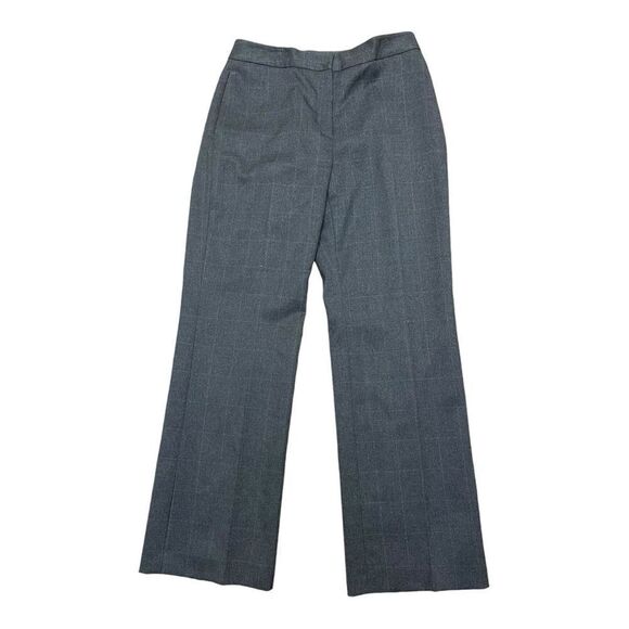 Kasper Charcoal Blazer Trousers Silver Satin Blouse Pantsuit Size 4P Office EUC - Picture 4 of 14